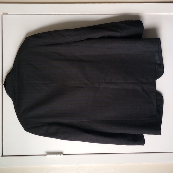 NWT Men's Chasteman Suit Blazer Pleated Pants 38R 32x32 Dark Gray Blue Pinstripe - Picture 5 of 14
